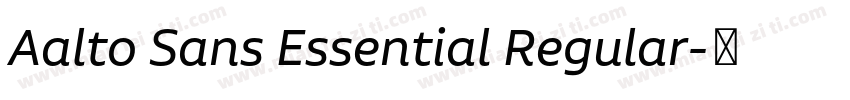 Aalto Sans Essential Regular字体转换